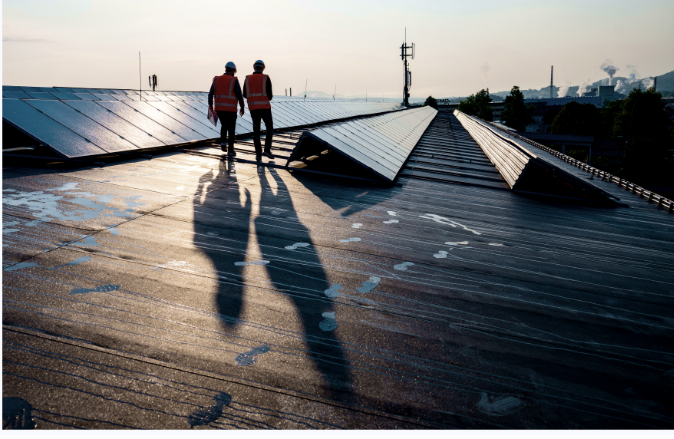 Solar Panels and engineers