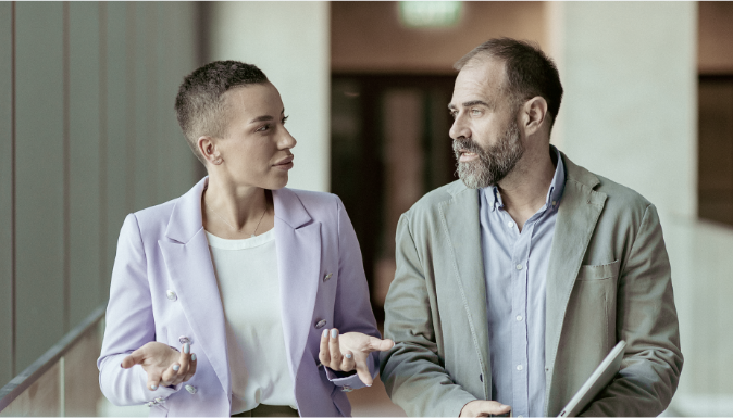 Man & Woman in meeting